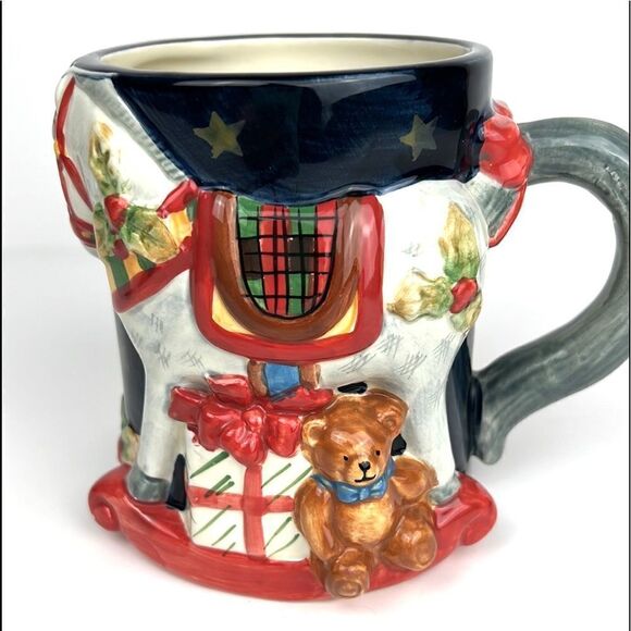 Certified International Susan Winget 3D Rocking Horse 20 oz Coffee Mug - Picture 3 of 8
